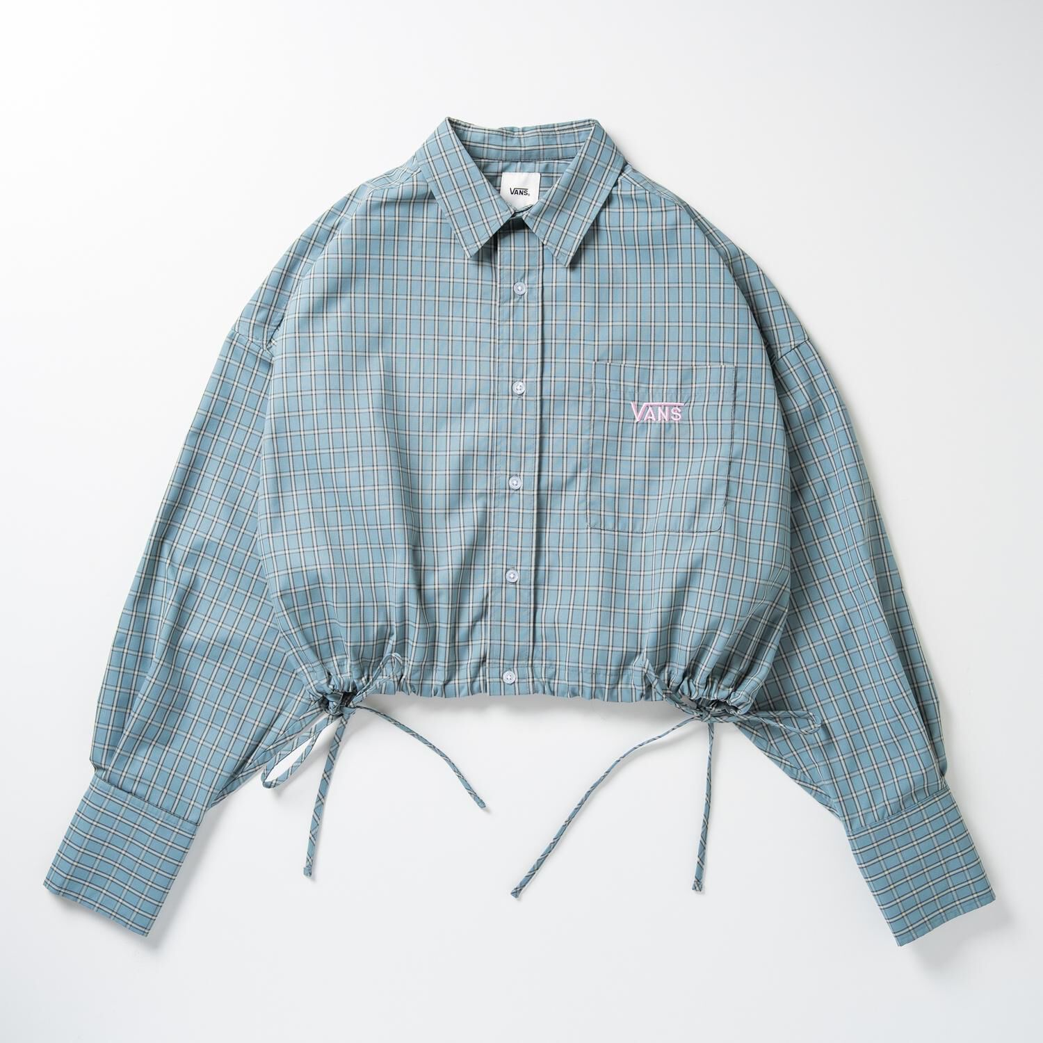 VANS「【VANSｱﾊﾟﾚﾙ(WJ)】W DRAWSTRING CHECK SHIRT」|Tシャツ・カットソー|ブルー