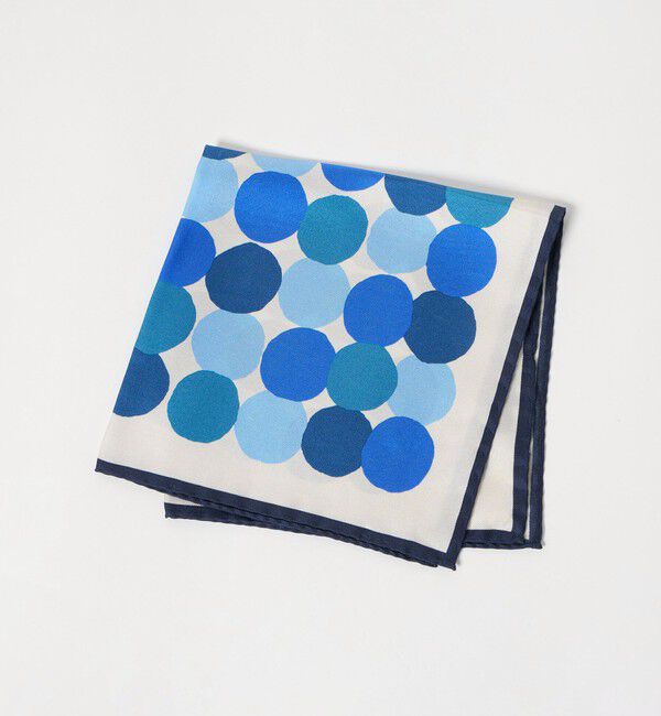UNITED ARROWS「＜ERRICO FORMICOLA＞カラーサークル チーフ」|ハンカチ|NAVY