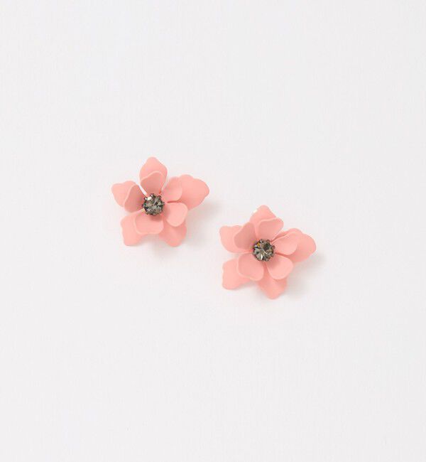 UNITED ARROWS「カラー フラワー ピアス」|ピアス|PINK