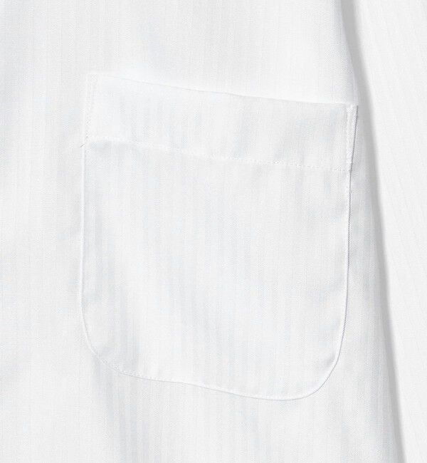 UNITED ARROWS green label relaxing「コットン シャドウストライプ クレリック ワイドカラー ドレスシャツ -イージーアイロン-」|シャツ・ブラウス|