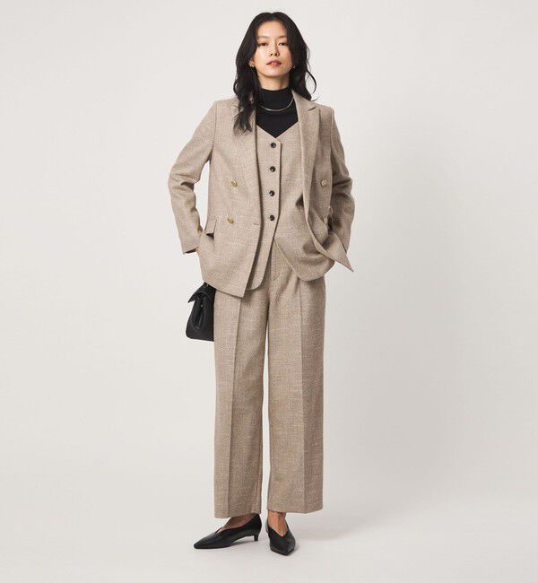 UNITED ARROWS green label relaxing「［size SHORT/TALLあり］スラブ ワイド ストレート パンツ」|スラックス|
