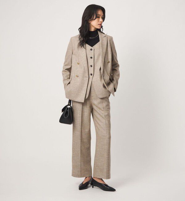 UNITED ARROWS green label relaxing「［size SHORT/TALLあり］スラブ ワイド ストレート パンツ」|スラックス|