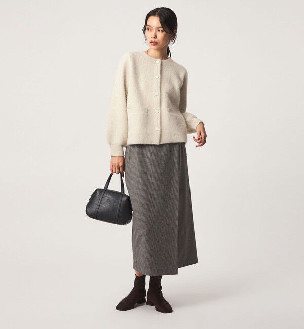 UNITED ARROWS green label relaxing「［size SHORTあり］FOXブレンド セッケツ ノーカラー カーディガン」|カーディガン|
