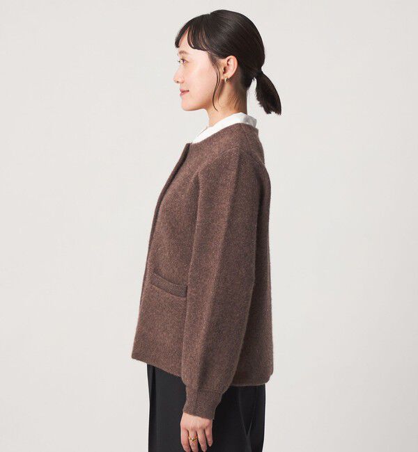 UNITED ARROWS green label relaxing「［size SHORTあり］FOXブレンド セッケツ ノーカラー カーディガン」|カーディガン|