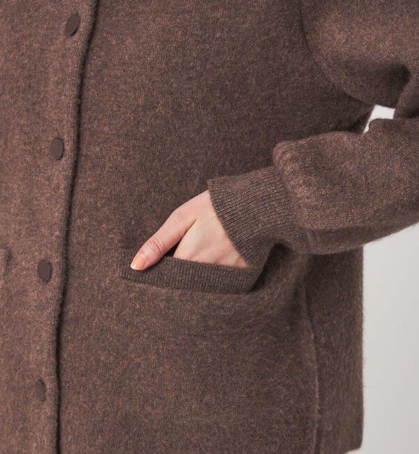 UNITED ARROWS green label relaxing「［size SHORTあり］FOXブレンド セッケツ ノーカラー カーディガン」|カーディガン|