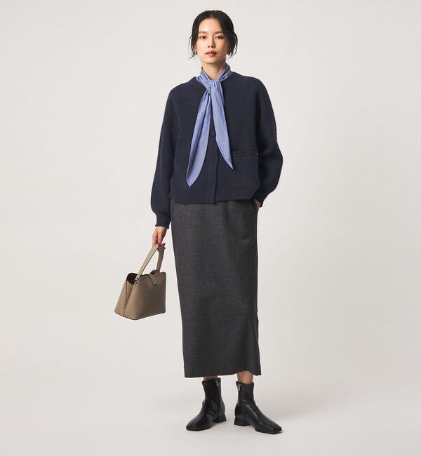 UNITED ARROWS green label relaxing「［size SHORTあり］FOXブレンド セッケツ ノーカラー カーディガン」|カーディガン|
