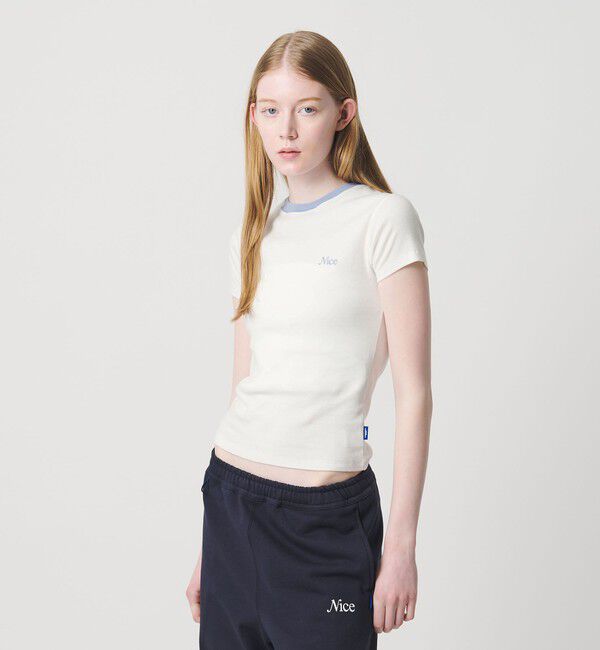 NICE WEATHER「＜NICE WEATHER＞ロゴ フィットTシャツ」|Tシャツ・カットソー|