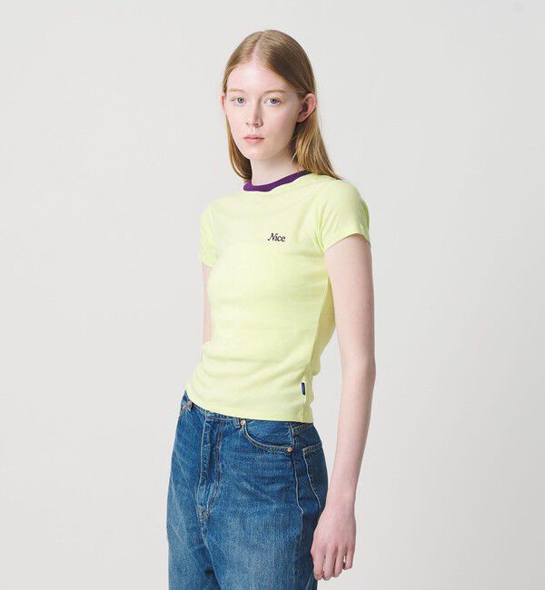 NICE WEATHER「＜NICE WEATHER＞ロゴ フィットTシャツ」|Tシャツ・カットソー|