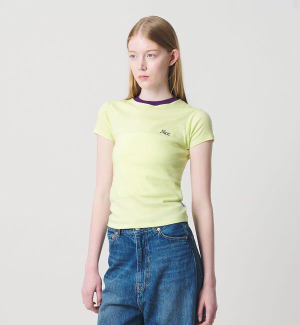 NICE WEATHER「＜NICE WEATHER＞ロゴ フィットTシャツ」|Tシャツ・カットソー|