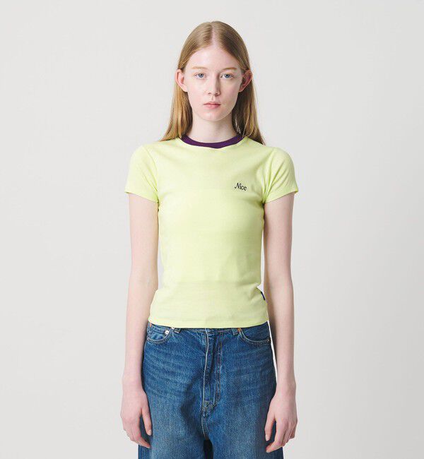 NICE WEATHER「＜NICE WEATHER＞ロゴ フィットTシャツ」|Tシャツ・カットソー|
