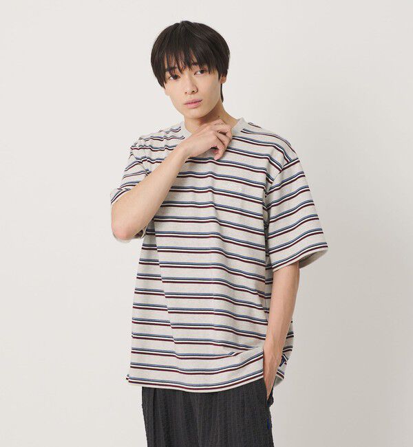 NICE WEATHER「＜NICE WEATHER＞ボーダー ショートスリーブ Tシャツ」|Tシャツ・カットソー|