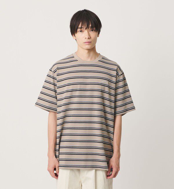 NICE WEATHER「＜NICE WEATHER＞ボーダー ショートスリーブ Tシャツ」|Tシャツ・カットソー|