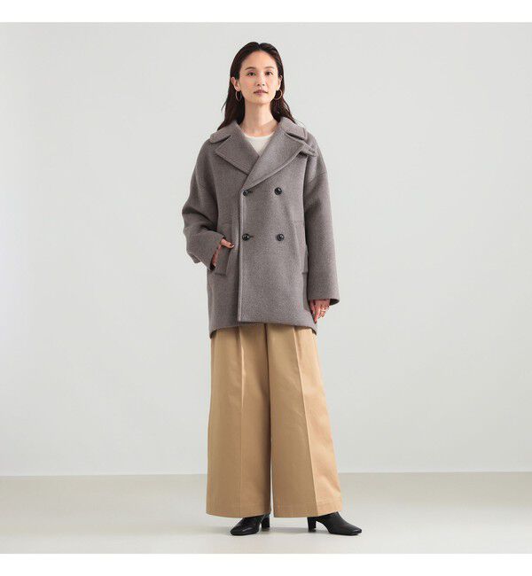 BEAMS SELECTION for WOMEN「TICCA / ウール ピーコート」|ブルゾン・スタジャン|