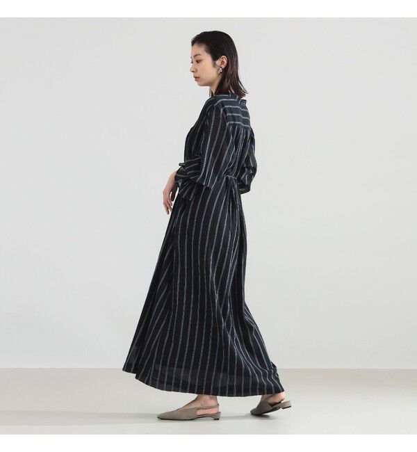 BEAMS SELECTION for WOMEN「ne Quittez pas / コットンボイル ストライプ ピンタック ワンピース」|ワンピース|