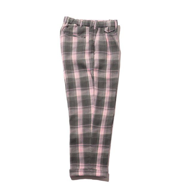 BEAMS PLUS「2 Pleats Relax Trousers Waffle Plaid」|チノ|