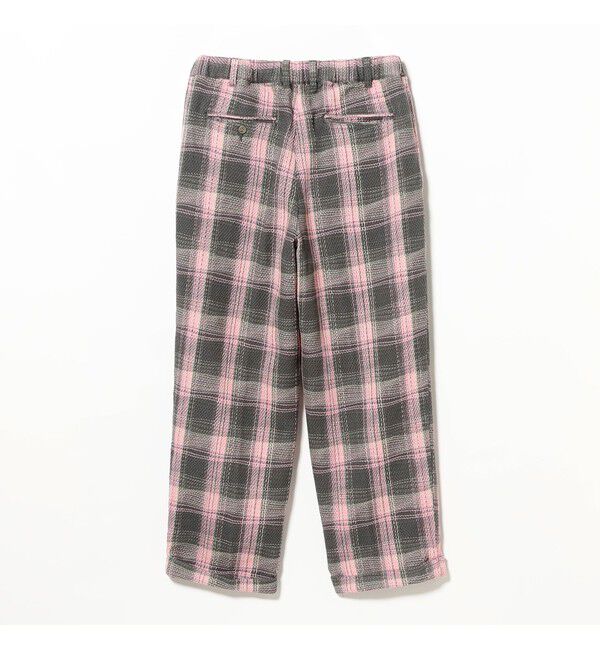 BEAMS PLUS「2 Pleats Relax Trousers Waffle Plaid」|チノ|