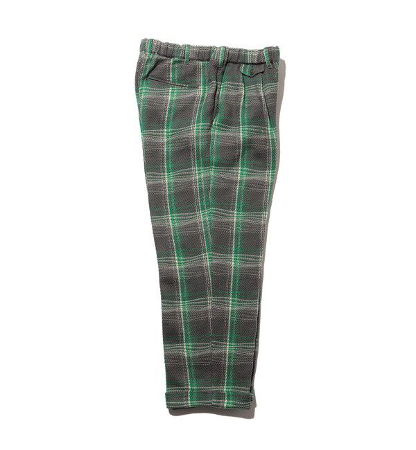 BEAMS PLUS「2 Pleats Relax Trousers Waffle Plaid」|チノ|