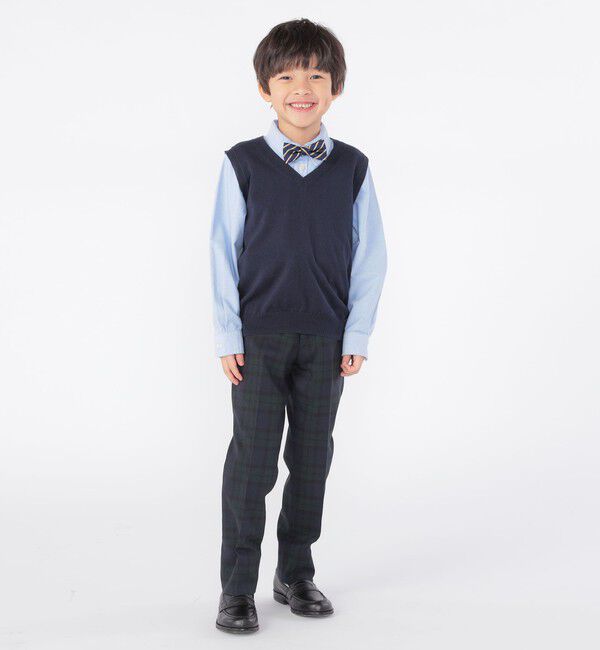 SHIPS KIDS「SHIPS KIDS:100～130cm / 14GG Vネック ベスト」|ベスト・ジレ|