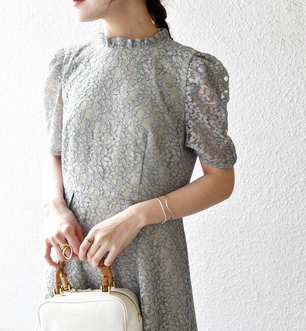 SHIPS for women「【SHIPS別注】kaene:コードレース ワンピース（セレモニー対応可）」|ワンピース|