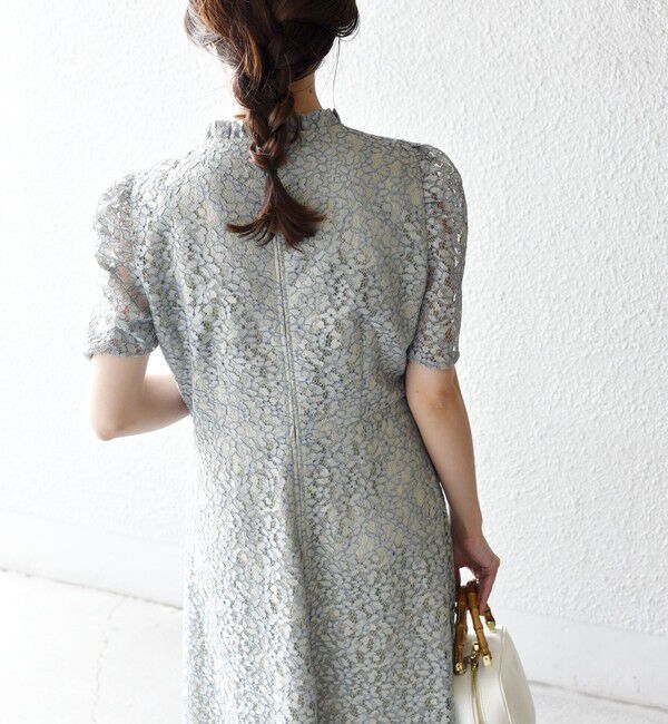 SHIPS for women「【SHIPS別注】kaene:コードレース ワンピース（セレモニー対応可）」|ワンピース|