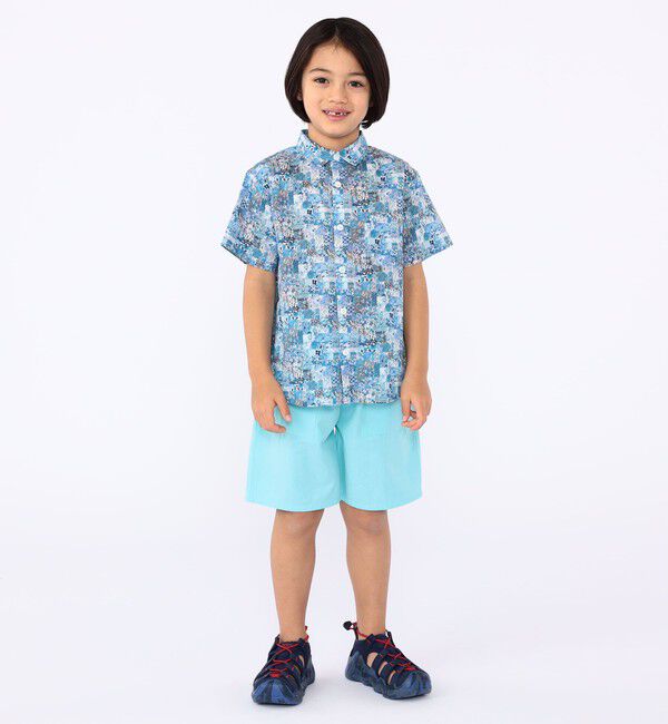 SHIPS KIDS「SHIPS KIDS:100～130cm / リバティ プリント 半袖 シャツ」|シャツ・ブラウス|