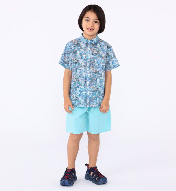 SHIPS KIDS「SHIPS KIDS:100～130cm / リバティ プリント 半袖 シャツ」|シャツ・ブラウス|