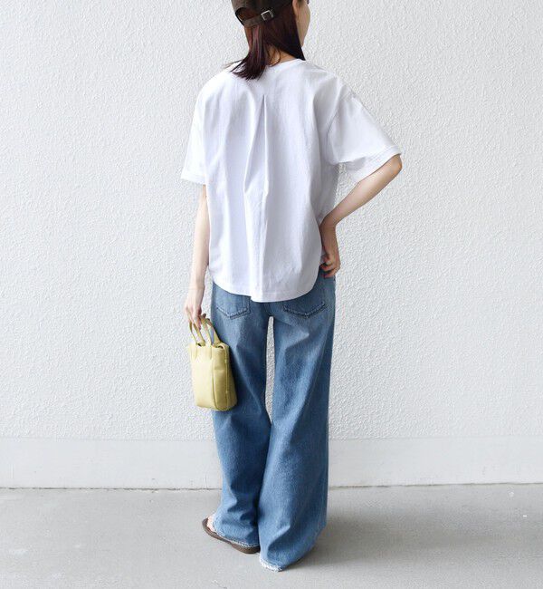 SHIPS for women「【WEB限定】バック タック ショート スリーブ ロゴ プリント TEE」|Tシャツ・カットソー|
