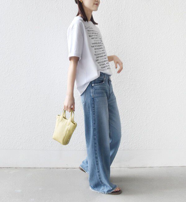 SHIPS for women「【WEB限定】バック タック ショート スリーブ ロゴ プリント TEE」|Tシャツ・カットソー|