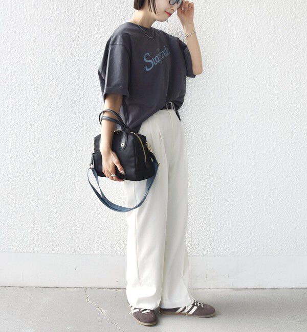 SHIPS for women「【WEB限定】バック タック ショート スリーブ ロゴ プリント TEE」|Tシャツ・カットソー|