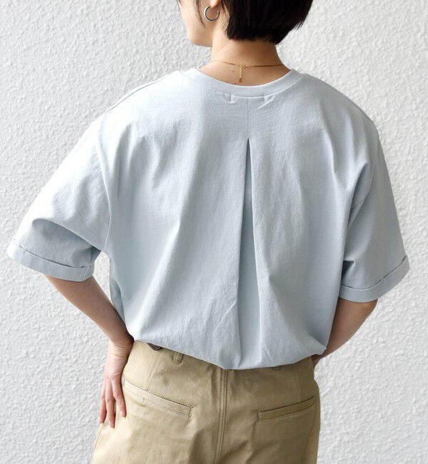 SHIPS for women「【WEB限定】バック タック ショート スリーブ ロゴ プリント TEE」|Tシャツ・カットソー|