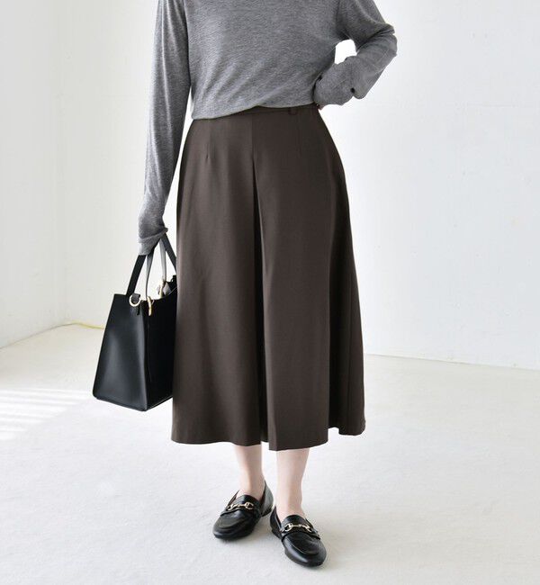 quaranciel「〈洗濯機可能〉ボックスプリーツ ワイド キュロット パンツ」|キュロット|