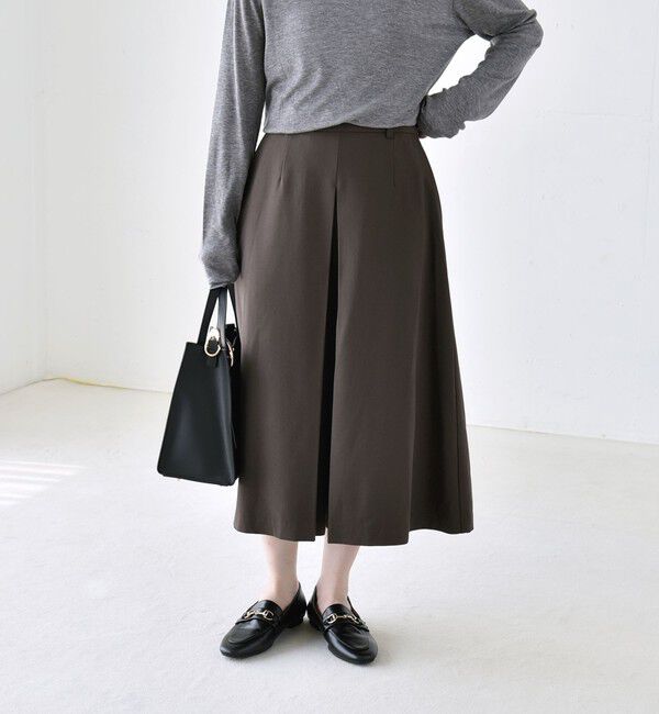 quaranciel「〈洗濯機可能〉ボックスプリーツ ワイド キュロット パンツ」|キュロット|