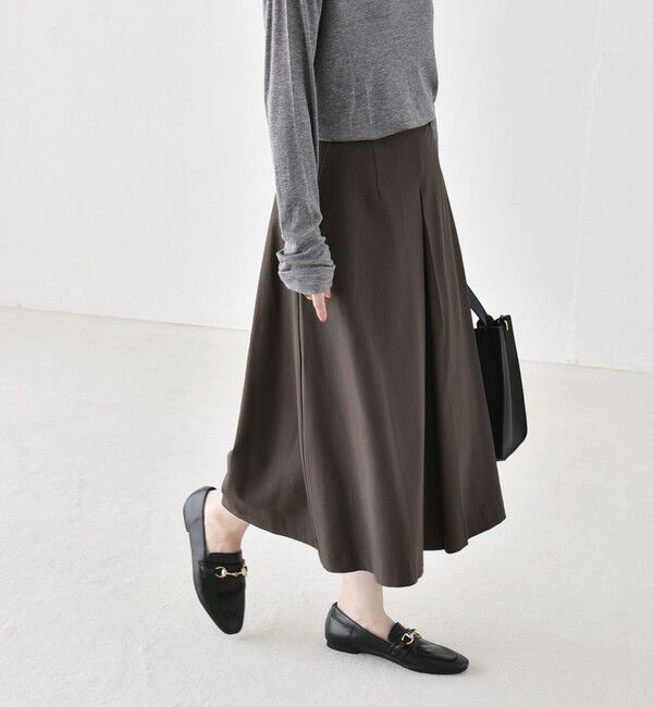 quaranciel「〈洗濯機可能〉ボックスプリーツ ワイド キュロット パンツ」|キュロット|