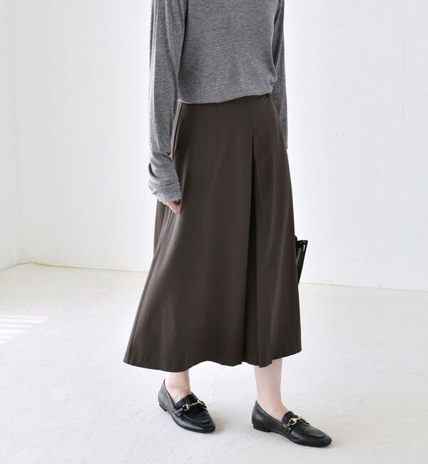 quaranciel「〈洗濯機可能〉ボックスプリーツ ワイド キュロット パンツ」|キュロット|