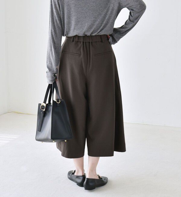 quaranciel「〈洗濯機可能〉ボックスプリーツ ワイド キュロット パンツ」|キュロット|