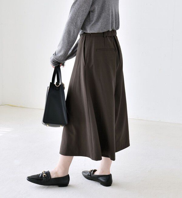 quaranciel「〈洗濯機可能〉ボックスプリーツ ワイド キュロット パンツ」|キュロット|