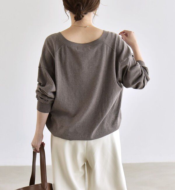 quaranciel「〈手洗い可能〉カシミヤ ミックス Vネック ドロスト カーディガン」|カーディガン|