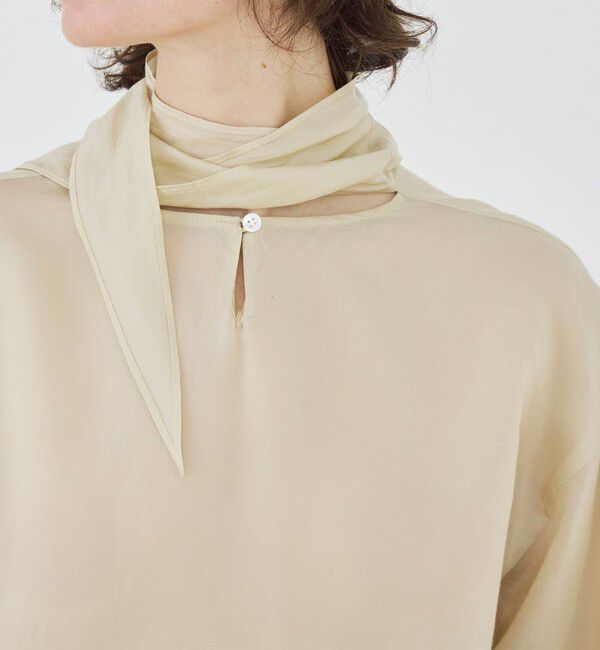 GALERIE VIE「セルロースシルクブロード バックボウタイブラウス」|シャツ・ブラウス|