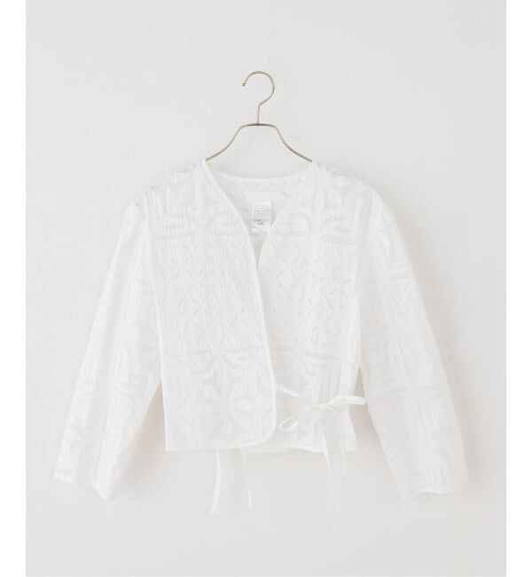 IENA「Heriter/エリテ reversible applique jacket ジャケット H1-26-3013」|シャツ・ブラウス|ホワイト
