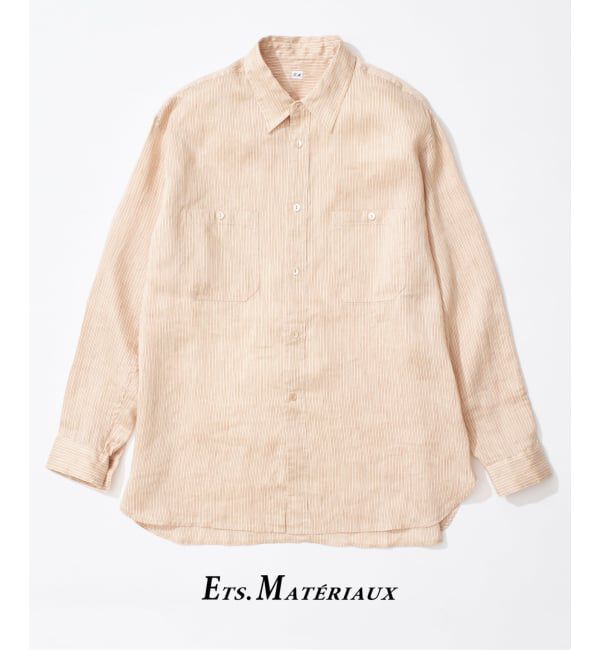 EDIFICE「ETS.MATERIAUX(マテリオ) US ネイビー シャツ」|シャツ・ブラウス|ブラウン B