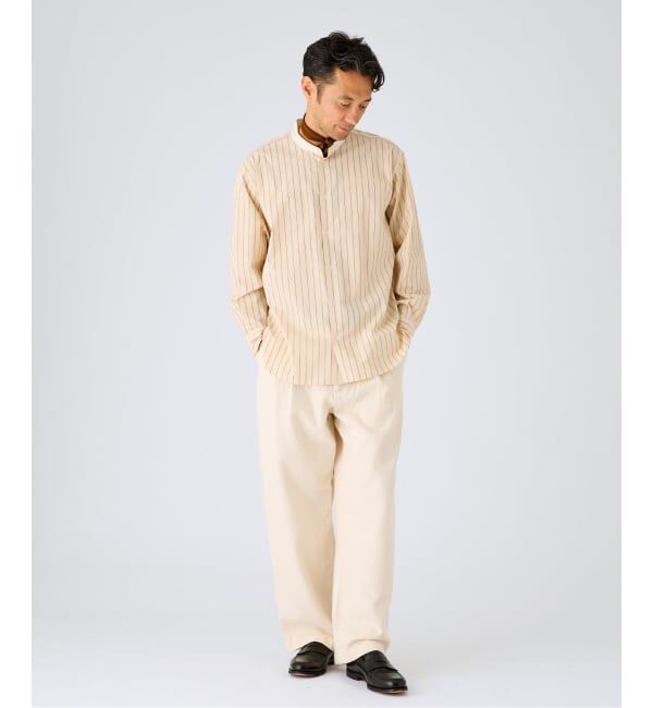 EDIFICE「ALBINI クレリック バンド カラー シャツ」|シャツ・ブラウス|
