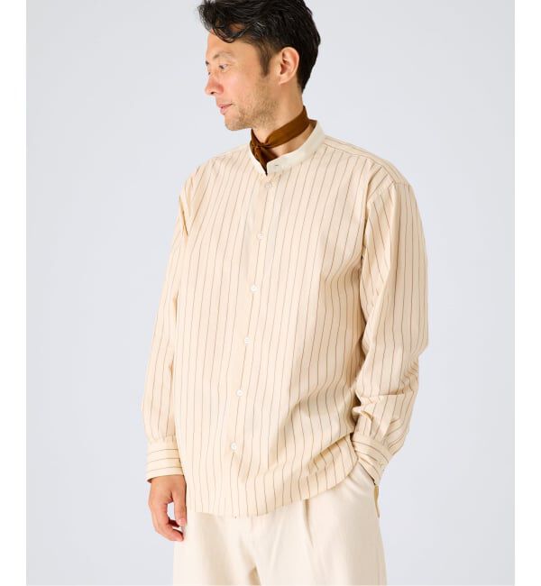 EDIFICE「ALBINI クレリック バンド カラー シャツ」|シャツ・ブラウス|