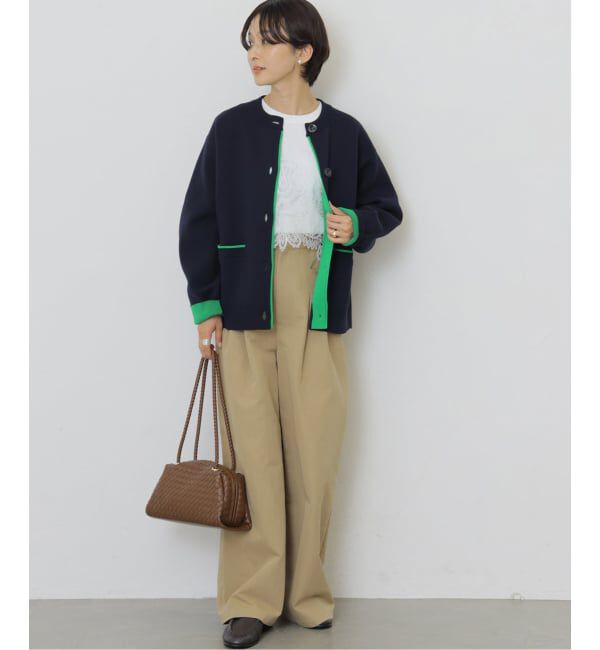 JOURNAL STANDARD relume「《一部WEB限定追加4 / 新色》ダブルニットコントラストカーディガン」|カーディガン|