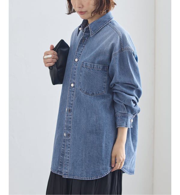 journal standard L'essage「パールボタンデニムシャツ」|シャツ・ブラウス|