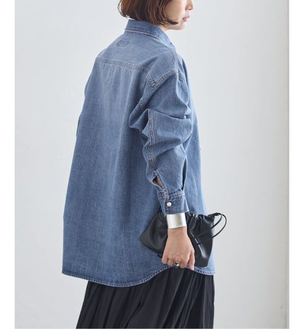 journal standard L'essage「パールボタンデニムシャツ」|シャツ・ブラウス|