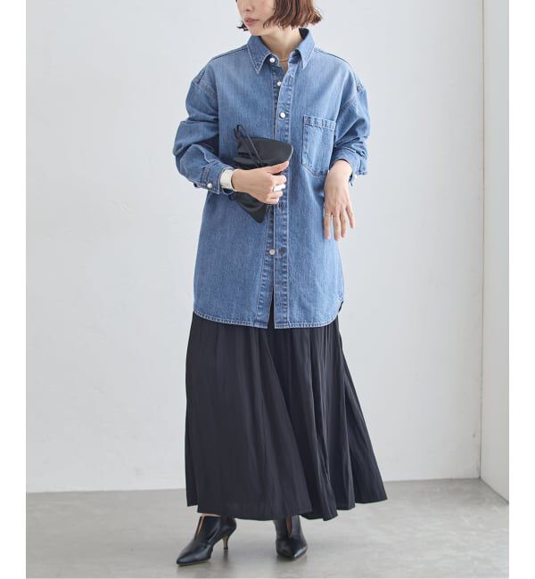 journal standard L'essage「パールボタンデニムシャツ」|シャツ・ブラウス|