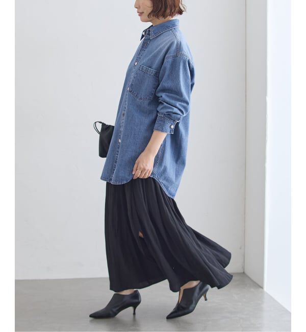 journal standard L'essage「パールボタンデニムシャツ」|シャツ・ブラウス|