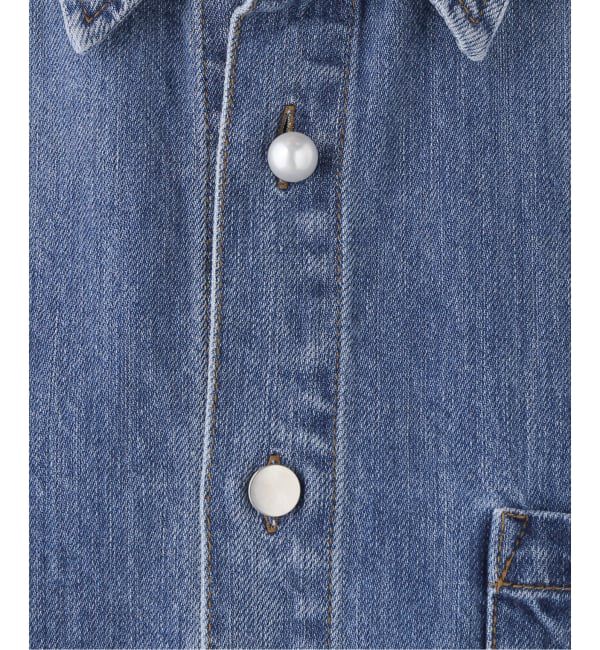 journal standard L'essage「パールボタンデニムシャツ」|シャツ・ブラウス|