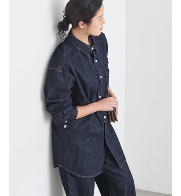 journal standard L'essage「パールボタンデニムシャツ」|シャツ・ブラウス|