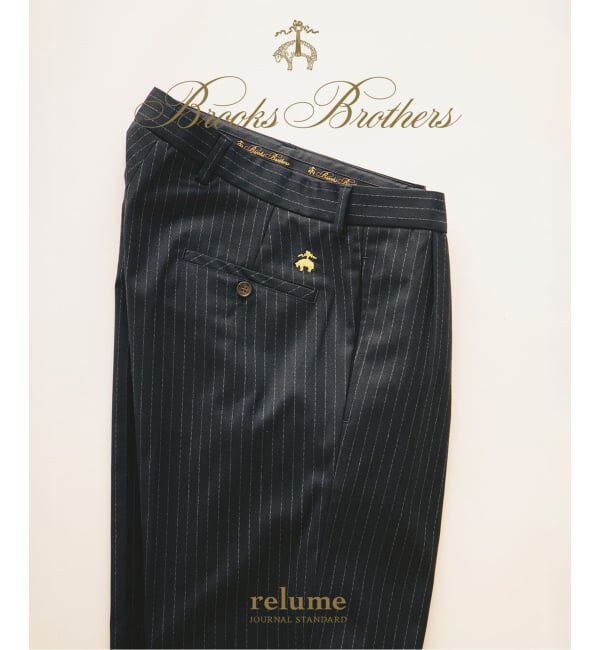 JOURNAL STANDARD relume「《予約》Brooks Brothers / ブルックスブラザーズ 別注 ストライプスラックス」|スラックス|ブラック
